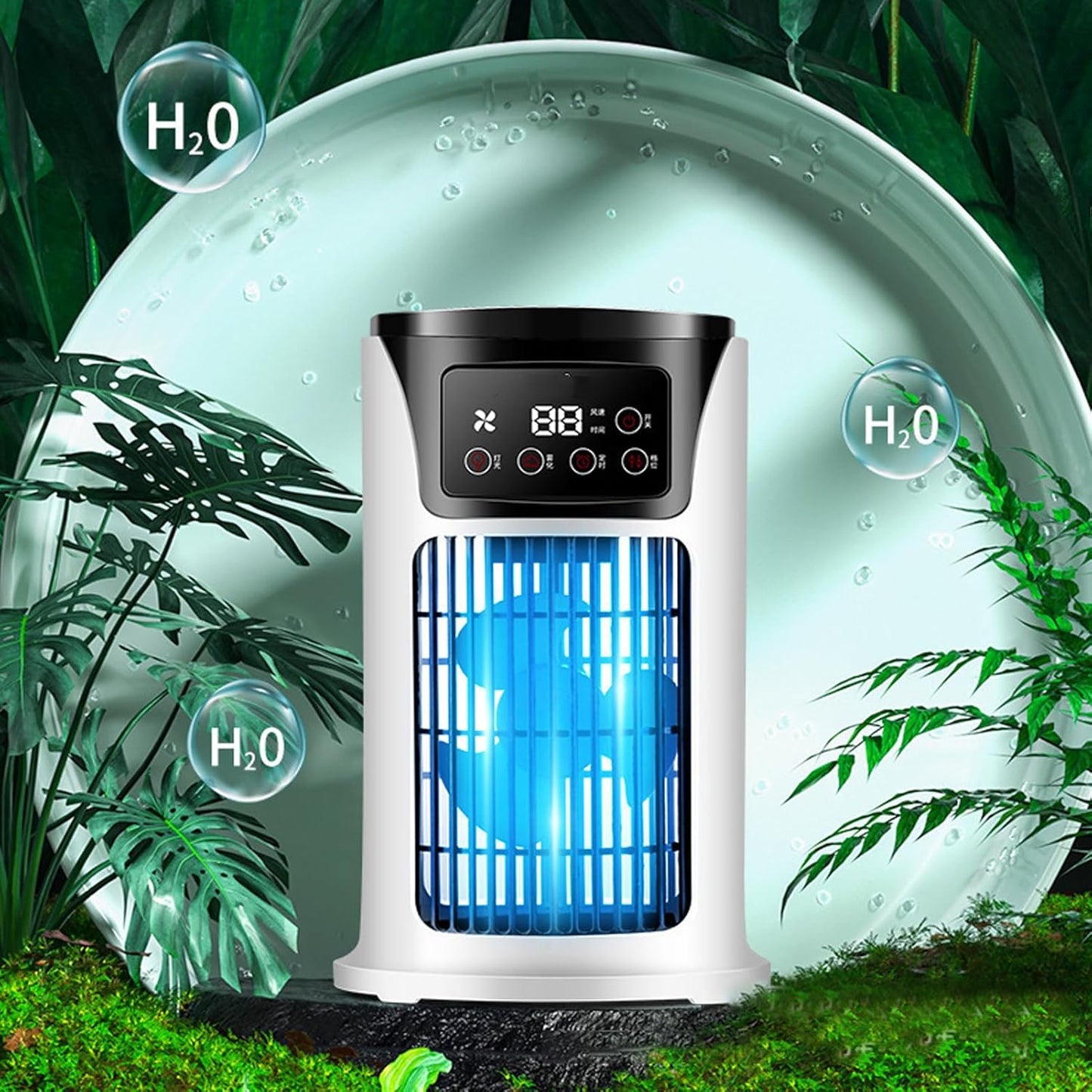 Portable Air Conditioners Fan, Evaporative Air Cooler with 3 Cool Mist, 6 Speeds & 6H Timer for Bedroom, Office, Camping