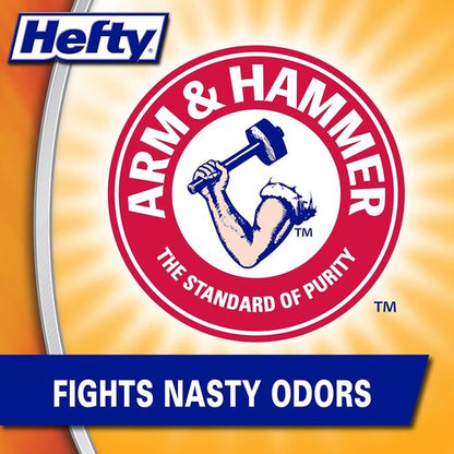 Hefty Small Garbage Bags - Flap Tie Design with Tropical Paradise Scent | 4 Gallon, 26 Count