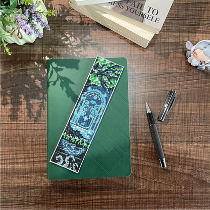 ZuoAnLF 5 PCS Cross Stitch Bookmark Kits,DIY Bookmarks Cross Stitch Kits,Stamped Embroidery Bookmarks for Adults Beginners,14CT