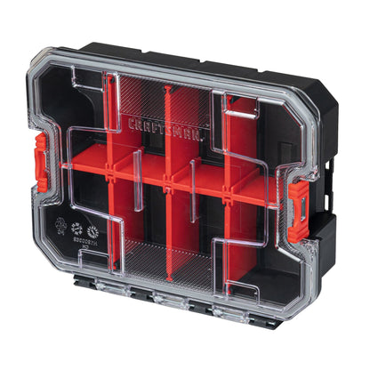 CRAFTSMAN VERSASTACK Storage Organizer, Small Parts Organizer, 8 Compartments, Lid Includes Secure Latch (CMST17827)