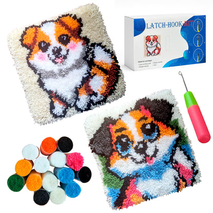 Latch Hook Kit for Beginners – Latch Hook Kits for Adults, Hook Rug Kits & Rug Hooking Kits for Adults – Cupcake Latch Hook Pillow Kit, Latch Hook Kits