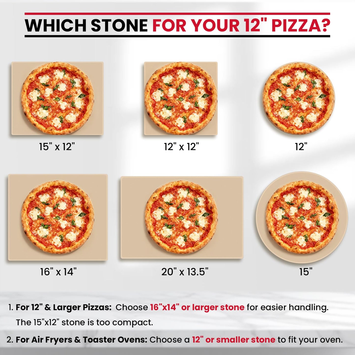 Unicook Pizza Stone, Heavy Duty Cordierite Pizza Pan for Oven and Grill, Thermal Shock Resistant Baking Stone for Bread, 15 X 12 Inch Rectangular, 6.8 lbs