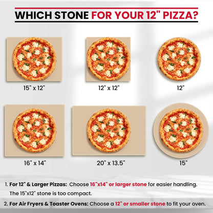 Unicook Pizza Stone, Heavy Duty Cordierite Pizza Pan for Oven and Grill, Thermal Shock Resistant Baking Stone for Bread, 15 X 12 Inch Rectangular, 6.8 lbs
