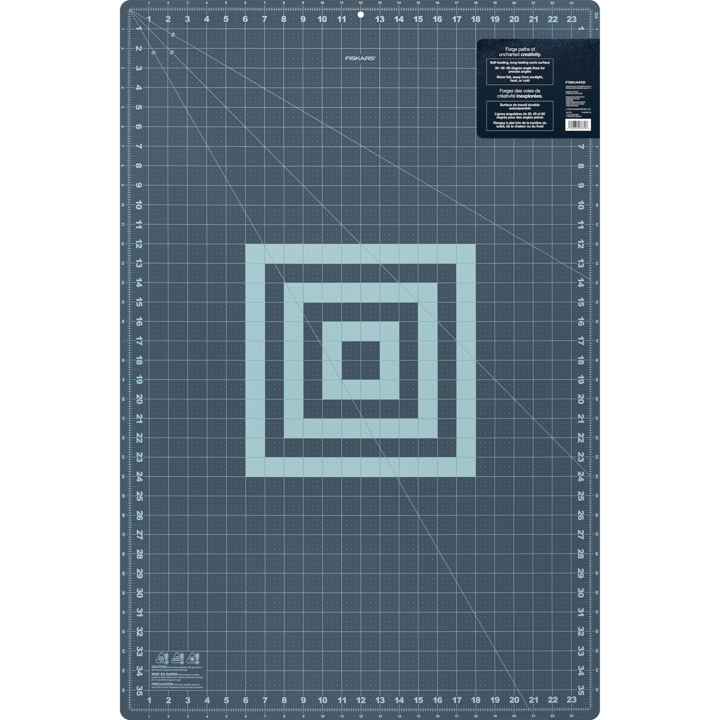 Fiskars Self Healing Cutting Mat with Grid for Sewing, Quilting, and Crafts - 24" x 36 Grid Lilac/Mountain Haze