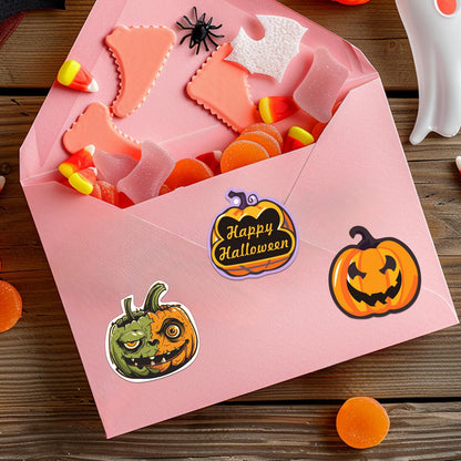 Thanksgiving Stickers for Kids,1000pcs Thanksgiving Character Stickers with 16 Patterns of Pumpkin, Use for Decorating Party, Envelope Seals Label and Candy Bags Sealing