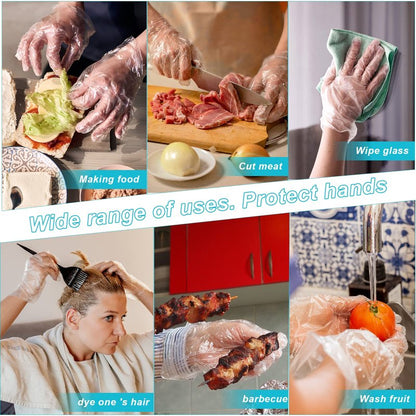 AiDiAiLa 800PCS Disposable Plastic Gloves For Isolating Bacterial Stains That Can Come Into Direct Contact With Food…