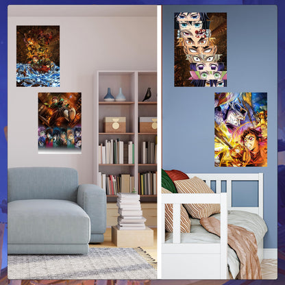 Babymiu Anime Wall Poster 8-Pack 11.5 x 16.5 INCH.Gifts Merch Party Supplies Unframed Version HD Printing Poster for Kids Room Club Wall Art Decor