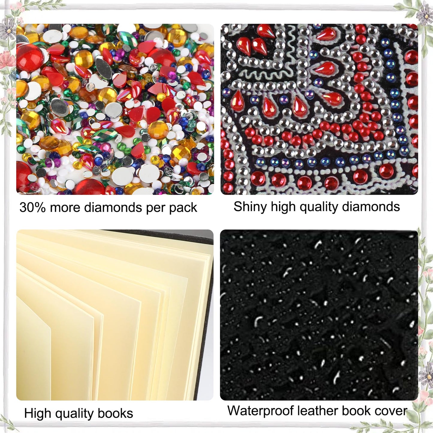 JISHSHAY Diamond Art Notebook Journal Diamond Painting Note Book Gem Art Sketchbook Gem Painting Diary Mosaic Kits for Adults Blank Notebook with Special Drills 14.5×21cm/5.7×8.26in Dragonfly
