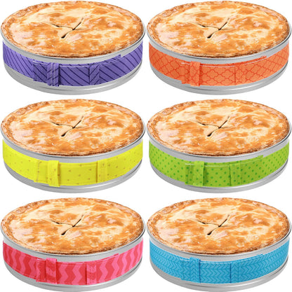 Patelai 6 Pieces Bake Even Strips, Absorbent Thick Baking Strips for Clean Baking Edges, Cute Style