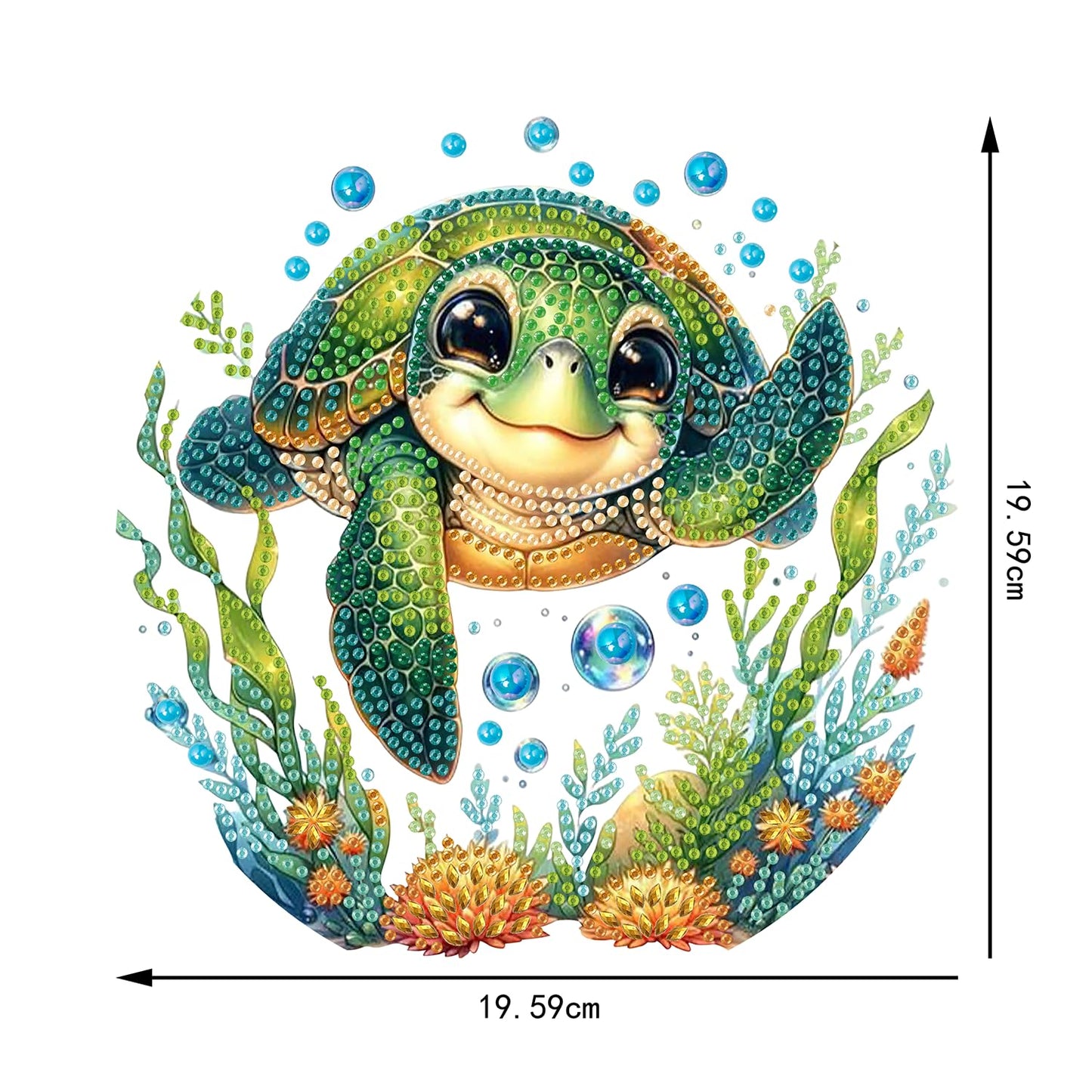 AIBOERL Diamond Art Hanging Kit for Adult,Special Shaped Rhinestone,Double Sided 5D DIY Acrylic Diamond Art Painting Window Pendants Home Garden Wall Hanging Kits Hanging Ornament (Turtles)