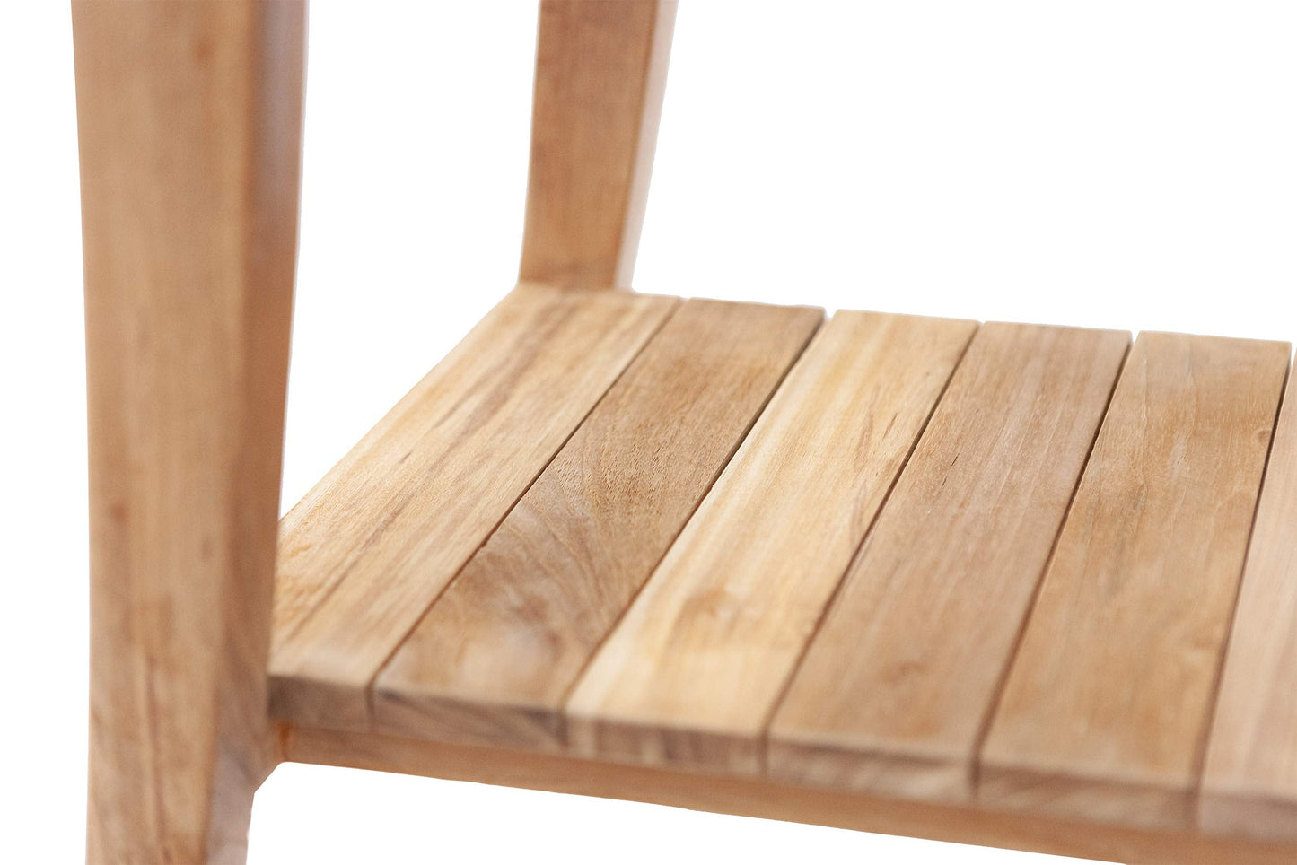 Nordic Teak Natural Teak Shower Stool with Curved Seat & Shelf | Spa-Style Bench for Bath | Shower | SPA | Pool | Patio | Select Grade (Natural Phoenix)