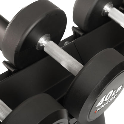 XMARK Commercial 3-Tier Dumbbell Rack, Weight Storage Rack, 15 Dumbbell Pair Storage, Modern Style