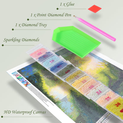 YEEIFFD American Flag Bowling Diamond Art Painting Art Kits 5D DIY Diamond Art Kits Home Wall Decor 12x16 Inch