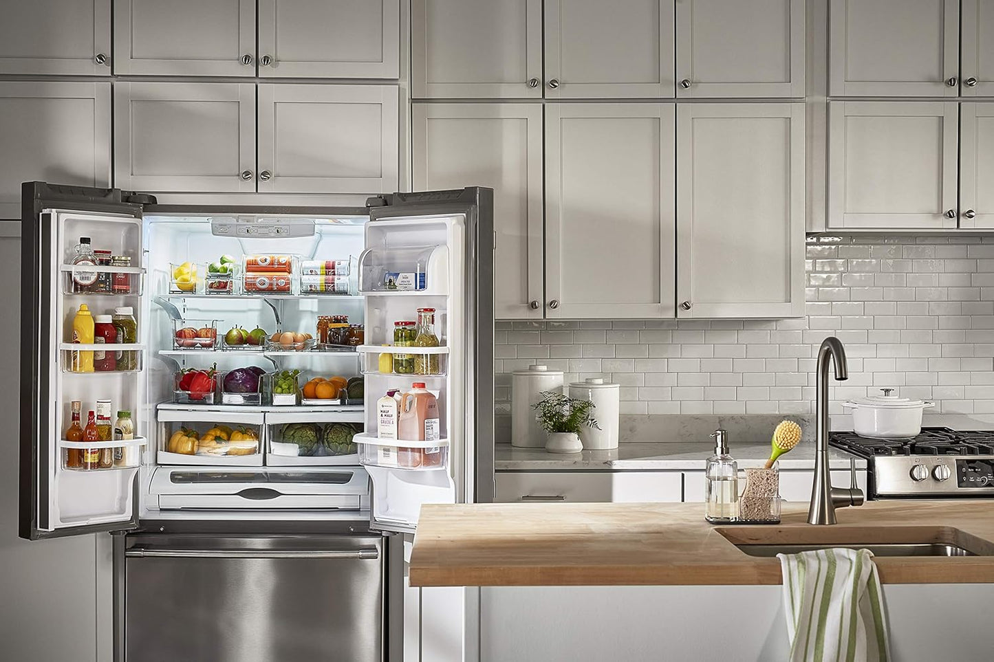 Spectrum Diversified Hexa Small Refrigerator Bin - In-Fridge Storage for Fruit, Vegetables, and More (8.5 x 6 x 2.25)