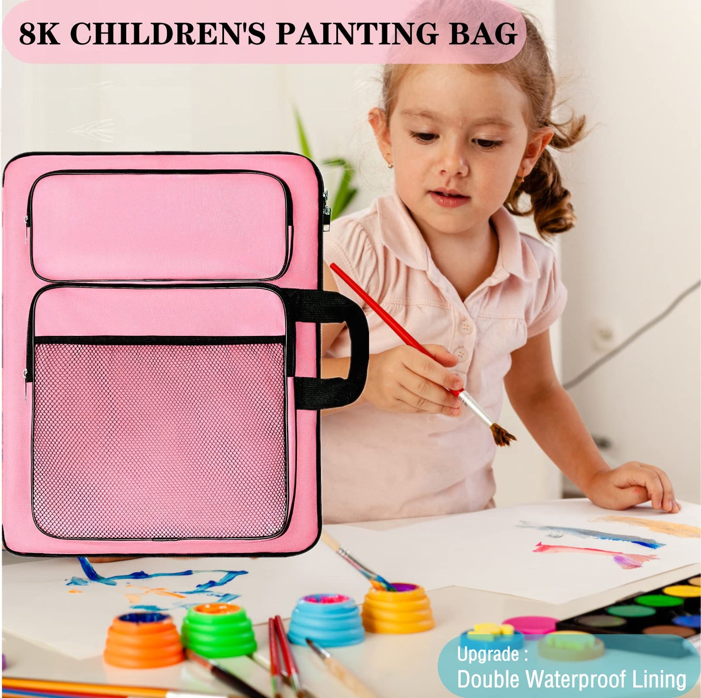 TreochtFUN Art Portfolio Kids Drawing Supply Bag 15 x 18 in for Children Lesson - Artwork Case Storage Sketchbook,Drawing Pencil,Artist Set