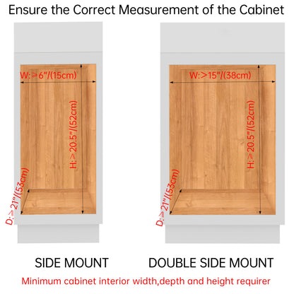 JOWBOOW Narrow Pull Out Cabinet Organizer, 4" Skinny Side Mount Spice Rack for Frameless Cabinets, Heavy Duty 3-Tier Zero Wobble Slide Out Shelf