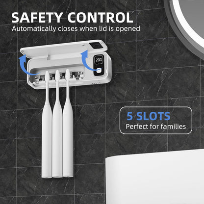 200s 400s 2200mAh UV Toothbrush sanitiizer and Holder, Strong Saniti zer Air Drying, and Timed Toothbrush Case
