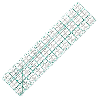 MANUFORE Quilting Ruler 15 x 60cm Sewing Acrylic Ruler Anti-Slip Metric Ruler DIY Quilting Tools with Clear Printed Lines for Precise Cutting