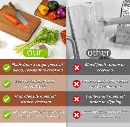 15.8 11 Inch Solid Teak Wood Cutting Board One Piece Non Glued Large Thick Crack Resistant Wooden Chopping Board