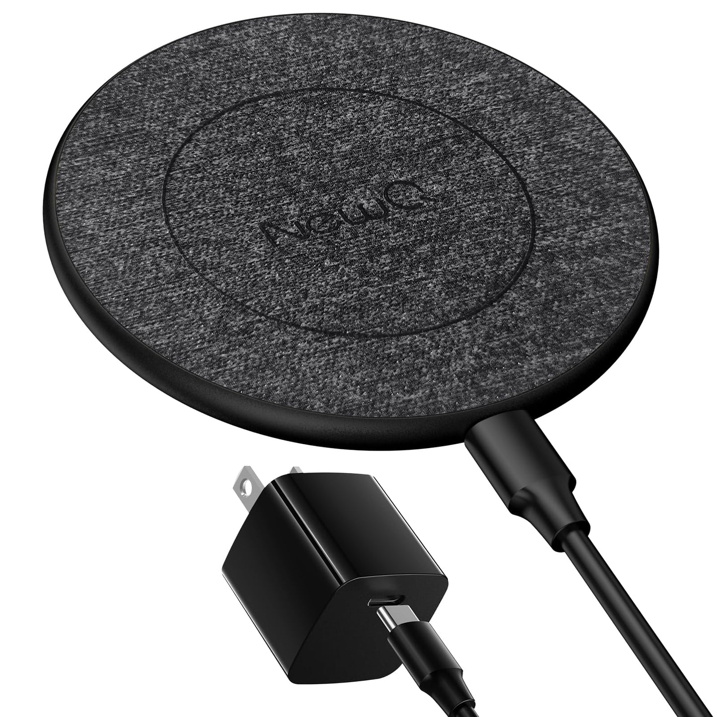 NewQ Wireless Charger, 15W Max Wireless Charging Pad for iPhone 15 14 13 12 11 X 8 Mini/SE/Pro/Max/Plus, Samsung Galaxy S23/S22/S21/S20/S10/S9/S8/S7/Note20/10/9/8, Air Pods/Pro/Galaxy Buds/+, 1 Pack
