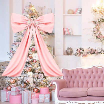 Wavwavw Large Pink Bow Decor Coquette Wall Decor for Backdrop 24 x 36'' Big Bow Giant Satin Ribbon Tie for Birthday Wedding Bridal Baby Shower Party Ballerina Room Hanging Decoration(Lining Support)