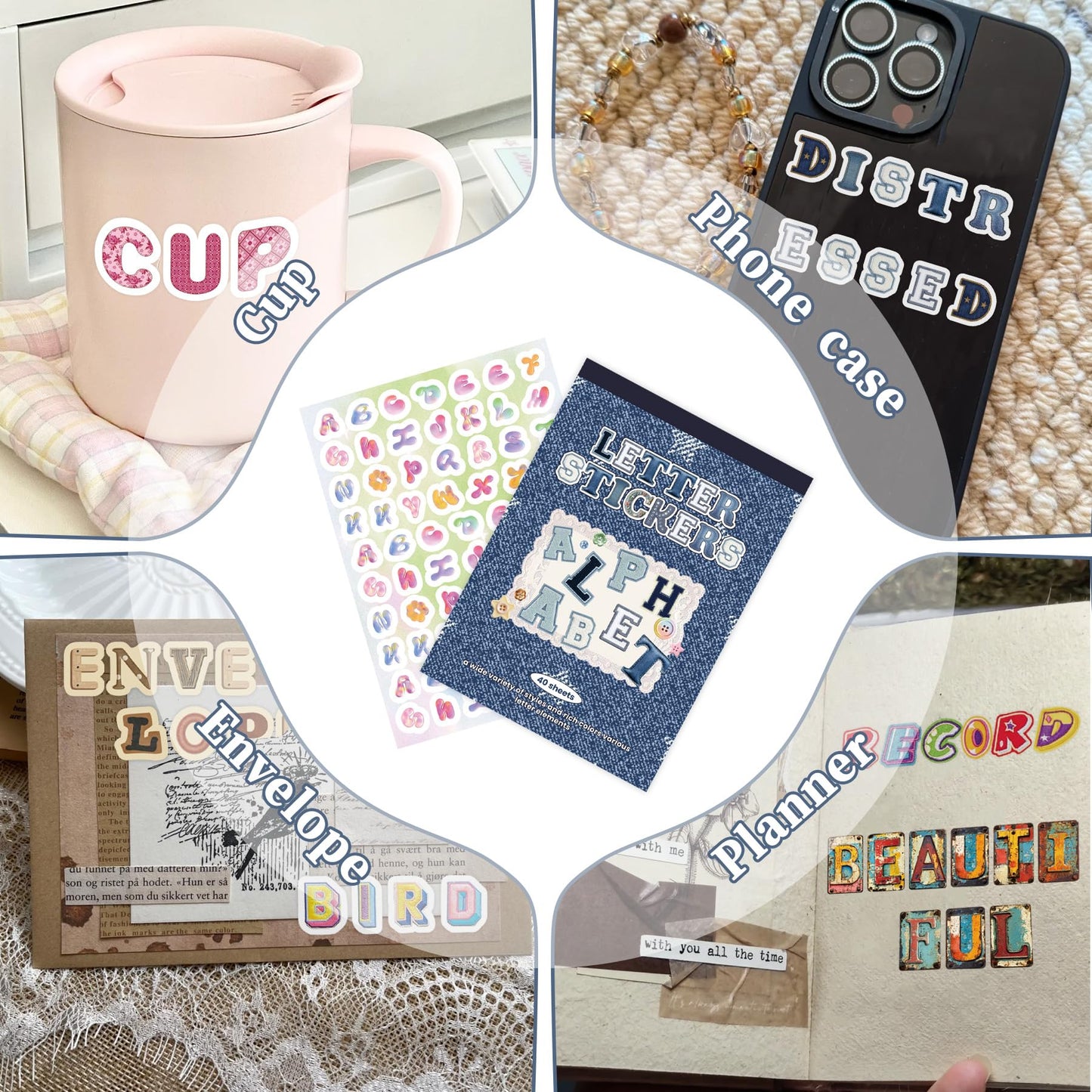 3000+ Pcs Alphabet & Number Letter Stickers for Scrapbooking & Journaling, Vinyl Adhesive Sticker Letters for Scrapbook Supplies, DIY Crafts, Decorative Projects & Personalization