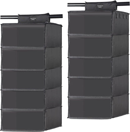TreeHouse London XL Fedora Hat Rack with Dust Cover, Closet Hanging Cap Organizer for Cowboy Hats (Pack of 2)