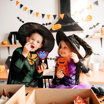 Giiffu 54Pcs Halloween Treat Boxes with Window 6x4x2 Inch