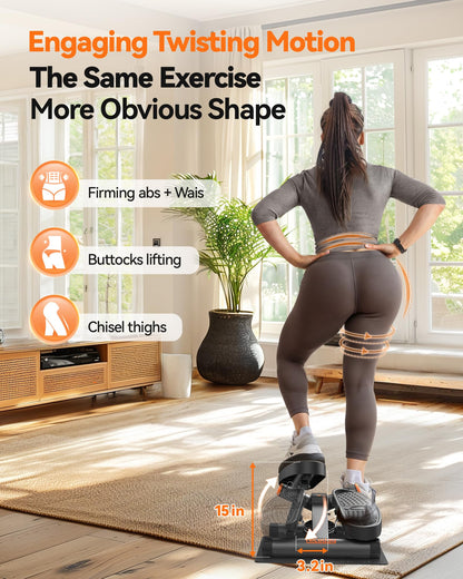 Niceday Steppers for Exercise, Stair Stepper with Resistance Bands, Mini Stepper with 300LBS Loading Capacity, Hydraulic Fitness Stepper with LCD Monitor