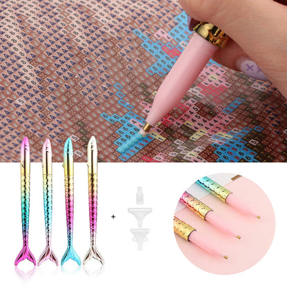 Ovelur 7 Piece Diamond Painting Accessories Pens with 5 Piece Diamond Painting Wax Storage, 5D Diamond Art Pens Tools for Adult Kids (Drill Pens)