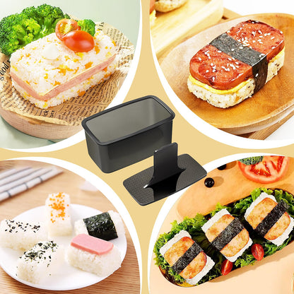 Musubi Press Mold Kit，Onigiri Mold Triangle，4 Pack Japanese Rice Cooker Kit for Lunch Bento