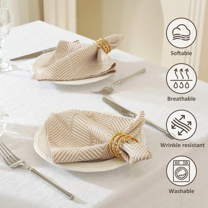 UWWGKK 17x17 Green Icelandic Cloth Napkins Set of 6 Washable Reusable