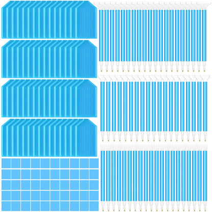 Affrolling 180 Pcs 5d Diamond Art Painting Tools and Accessories Kits Include Drill Pens with 3 Drill Sizes, Plastic Diamond Trays, Glue Clay, Rhinestone Art Painting DIY Accessories(Blue)