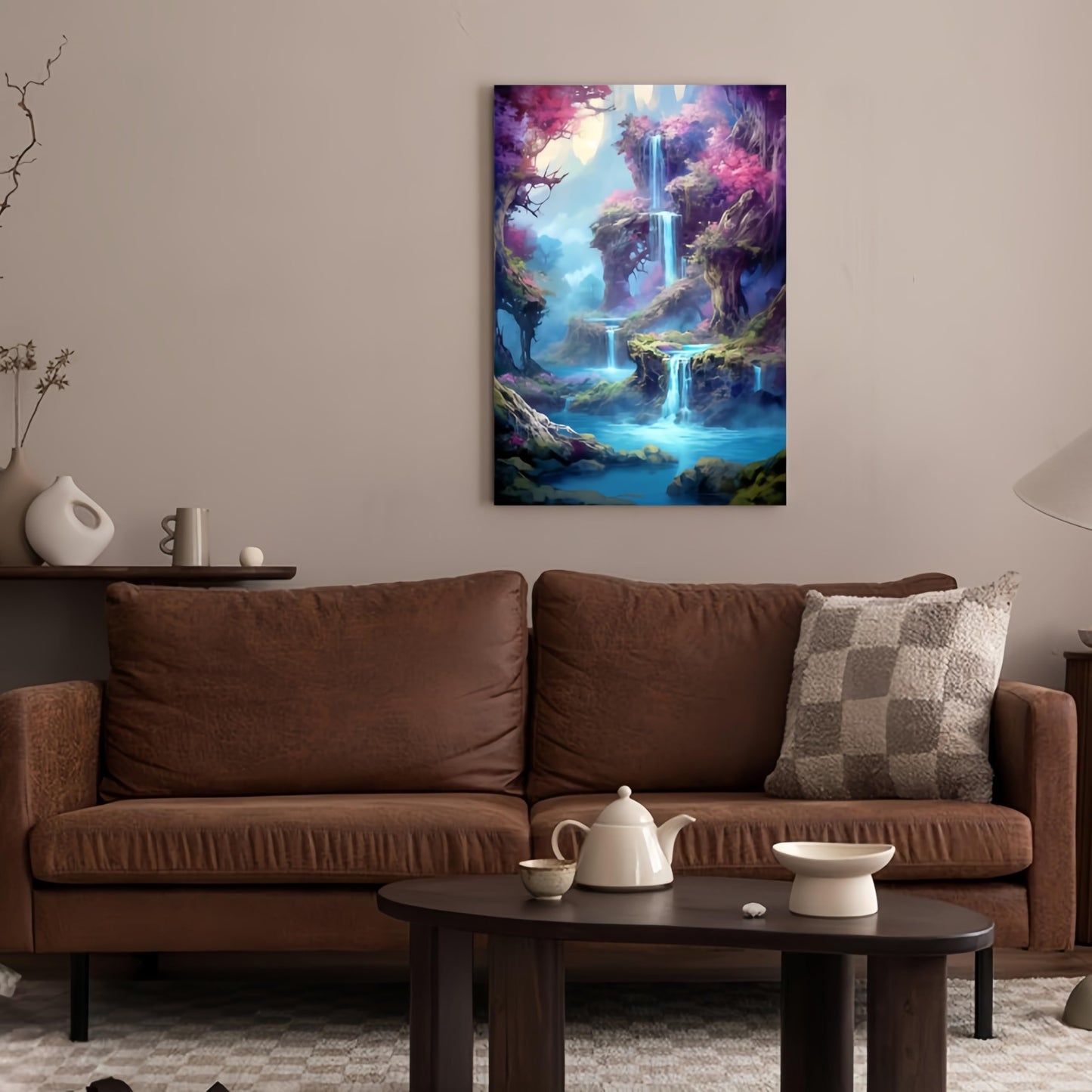 Diamond Art Kits for Adults,Dream Forest Waterfall Diamond Paintings Kits for Beginners,5D DIY Paint By Diamonds,Full Round Drill Diamond Dot Gem Art Painting Kits,for Home Wall Decor 11.8X15.7 Inch