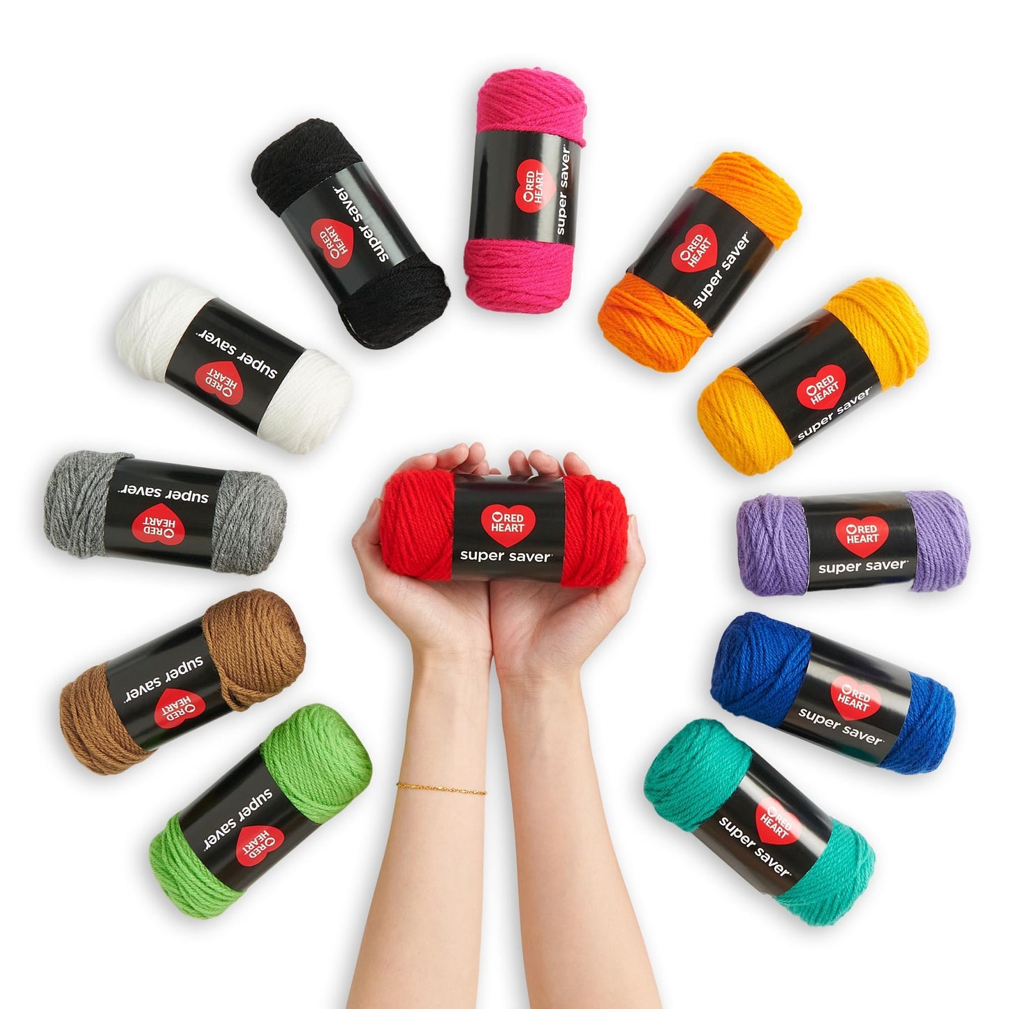 Red Heart Super Saver Super Yarn Crochet Kit with Accessories for Crochet & Knitting & Amigurumi Projects
