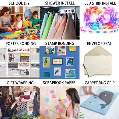 3M 300LSE Double Sided Tape for Scrapbook 1in x 36ft, Removable Heavy Duty Double Sided Mounting Tape, Transparent Adhesive Sticky Tape for Picture Hanging Strips, Poster, LED Strips, Art Craft