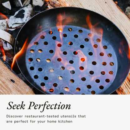Made In Cookware | 12" Seasoned Carbon Steel Grill Frying Pan - (Like Cast Iron, but Better) | Professional Cookware | Crafted in Sweden