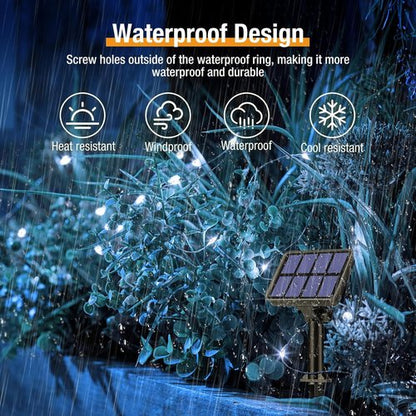 Btfarm Solar String Lights - 320 LED 132FT Waterproof Fairy Lights with 8 Modes | Copper Wire Twinkle for Outdoor Decor
