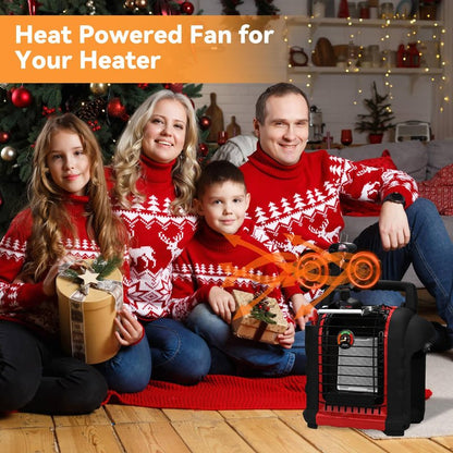 Sckee 10 Blade Wood Stove Fan,Dual Motor Fireplace Fan,Wood Stove Fan Compatible with Heater, Heat Powered Fireplace Fan Log Burner Burning Stove Accessory Non Electric for Camping Outdoor Indoor Use