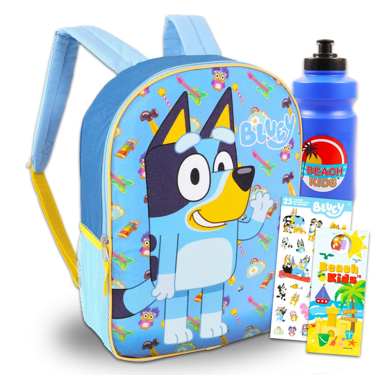 Bluey Backpack for School Bundle w/ 15" Bookbag for Boys Girls + More