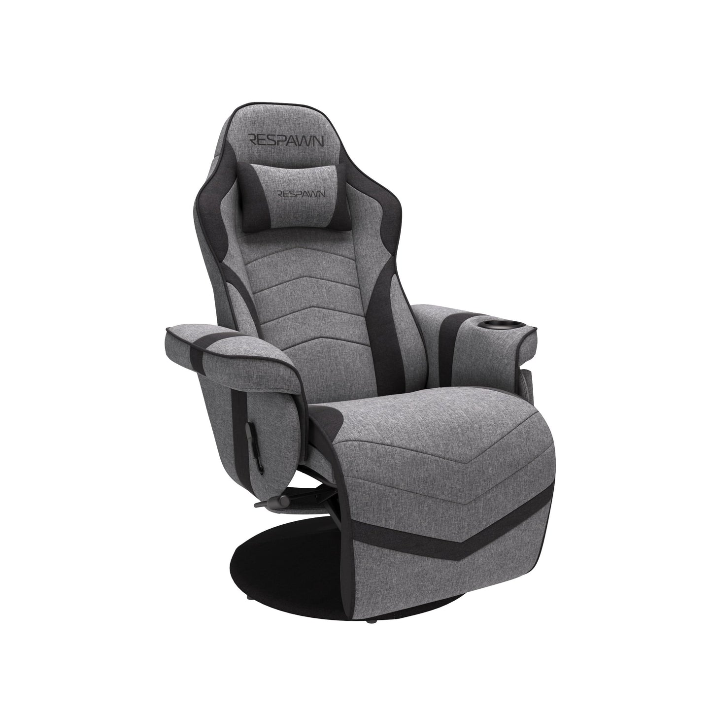 RESPAWN 900 Gaming Chair - Video Games Console Recliner, Computer Chair With Adjustable Leg Rest, Cupholder, and Footrest - Gray Fabric