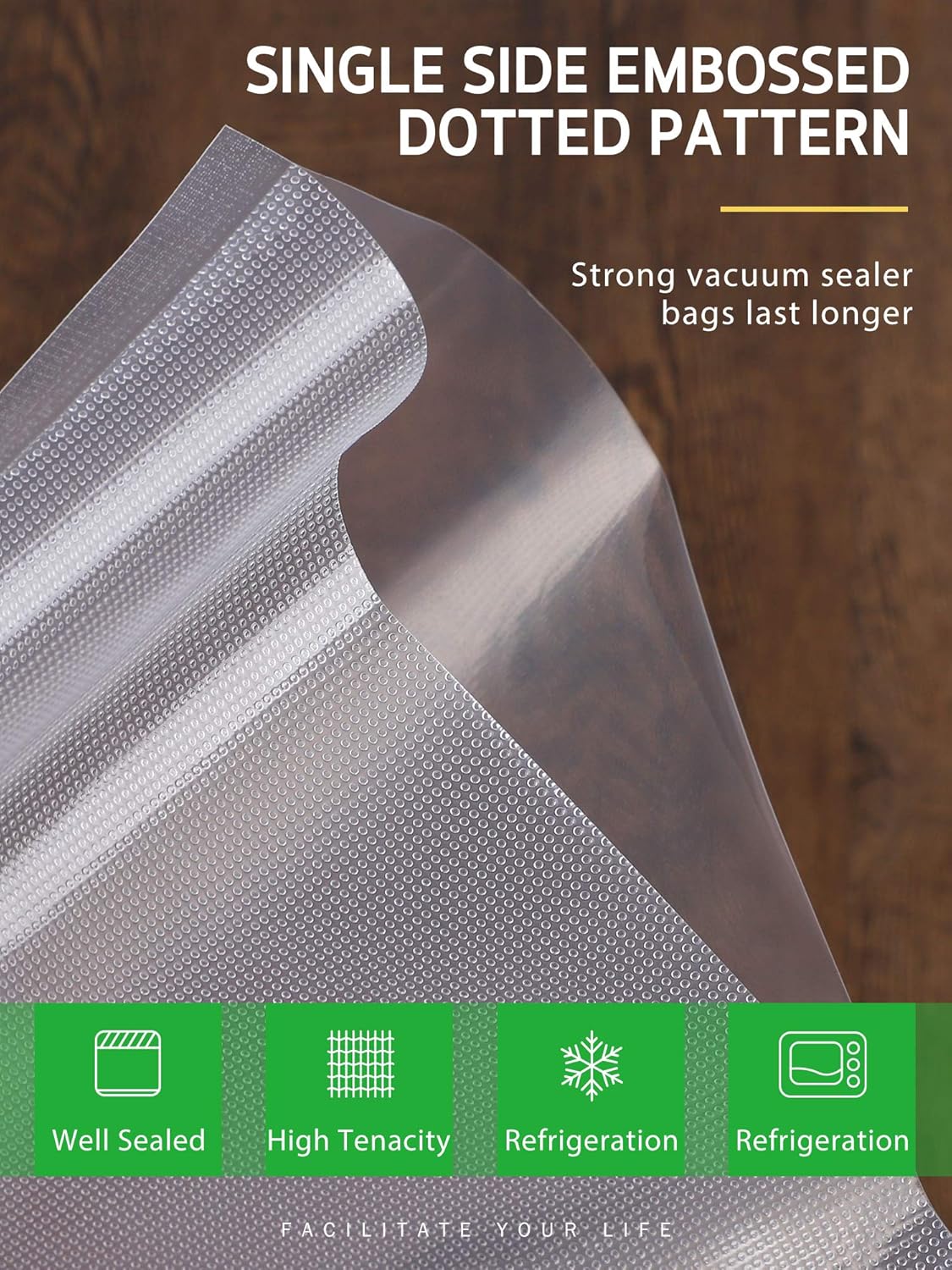 Syntus Vacuum Sealer Bags - Commercial Grade Food Storage | 2 Pack: 11" x 20' & 8" x 20' Rolls