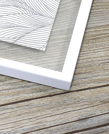 AceList Metal Picture Frames, Set of 3 Ornate Minimal Floating Edge Clear Glass Table Top Easel Stand Photo Frames in White, 8 x 10, Assortment Variety