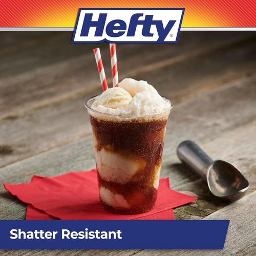 Hefty Clear Plastic Party Cups - 18 Ounce Size, 140 Count for Effortless Entertaining