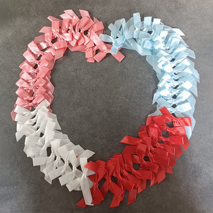 BeiLeiNiceHK 100 Pack White Twist Tie Bow, Pre Tied Bows,Christmas Satin Twist Tie Bows for Treat Bags,Packaging Bows for Candies and Apples, Pretied Ribbon Bows for DIY Decorations,Treat Bows