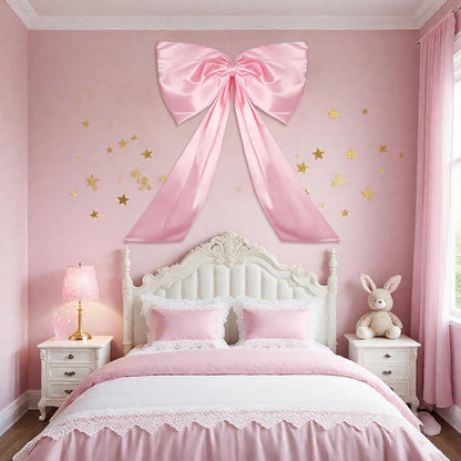Skiennix Large Pink Bow Decor - 24 x 36 Inches | Perfect for Baby Showers & Birthday Parties