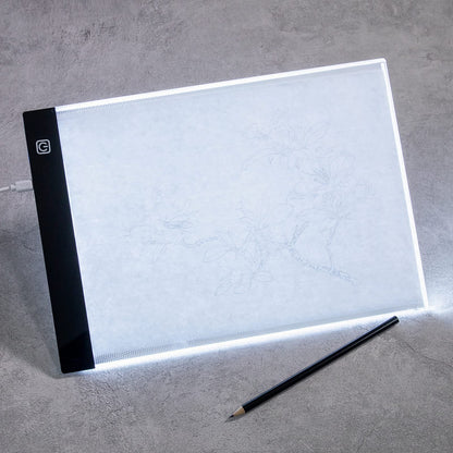 A4 Light Pad for Diamond Painting, LED Light Box Copy Board Light Tracing Box,Trace Light Board,Artcraft Copy Table,Middle