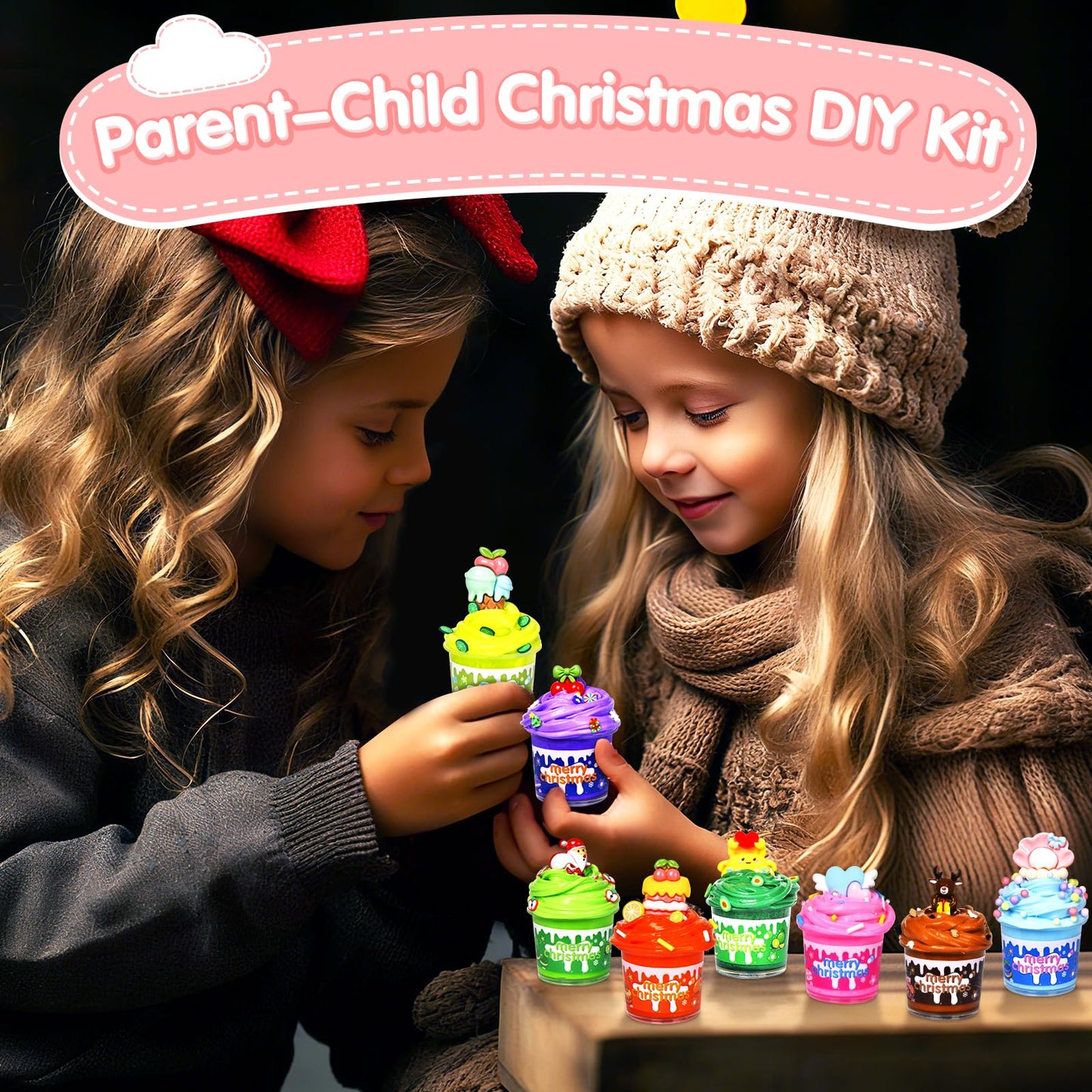 Slime Advent Calendar 2026 for Grils, Christmas Countdown Calendar for Kids, 24 Days of Xmas Count Down Calendar for Girls and Boys