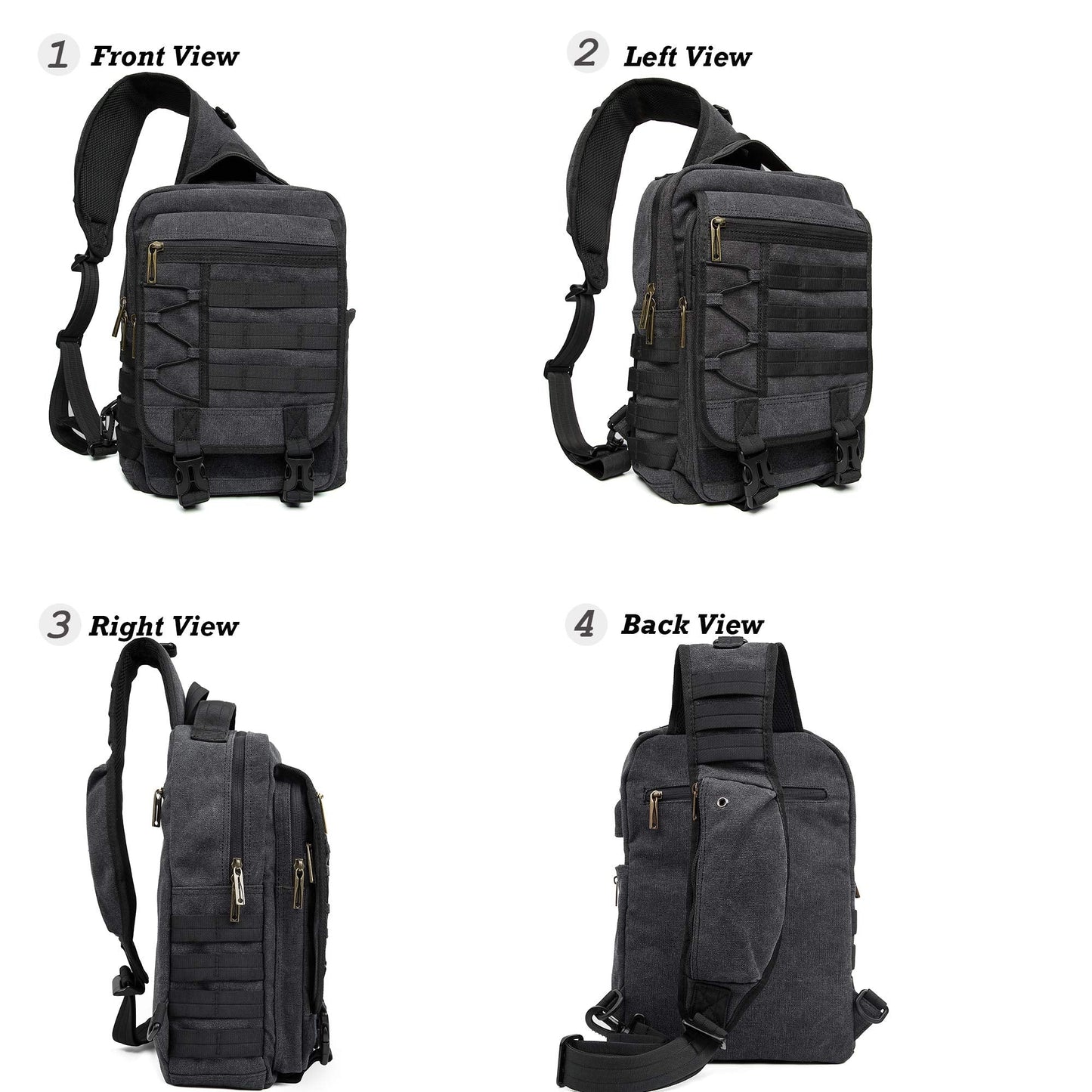 NICGID Sling Bags Chest Shoulder Backpacks, 13.3'' Laptop Backpack Crossbody Messenger Bag Travel Outdoor Men Women