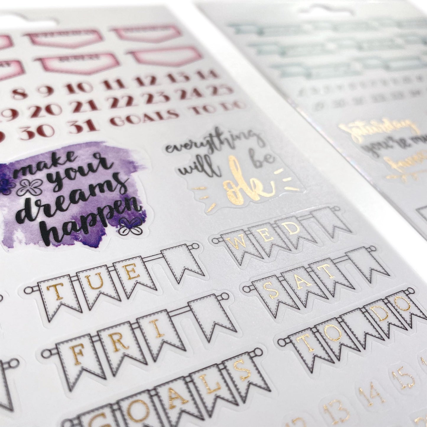 Paper House Productions Planner Sticker Essential Set of 4 Packs of 4 Sticker Sheets for Planners, Journaling and Crafting